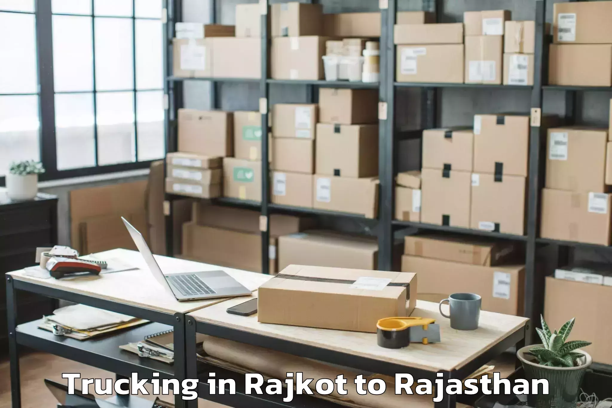 Book Rajkot to Kekri Trucking Online